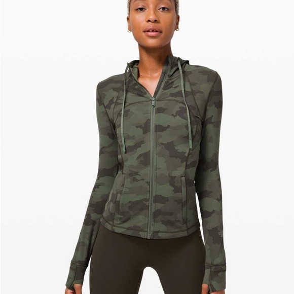 Lululemon Hooded Define Jacket *Nulu Heritage 365 Camo Green Twill Multi